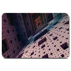 Industry Fractals Geometry Graphic Large Doormat  by Nexatart