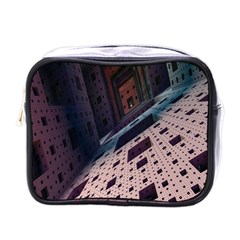 Industry Fractals Geometry Graphic Mini Toiletries Bags by Nexatart