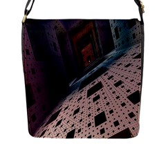 Industry Fractals Geometry Graphic Flap Messenger Bag (l)  by Nexatart