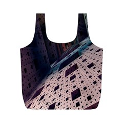 Industry Fractals Geometry Graphic Full Print Recycle Bags (m)  by Nexatart