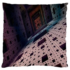 Industry Fractals Geometry Graphic Standard Flano Cushion Case (one Side) by Nexatart