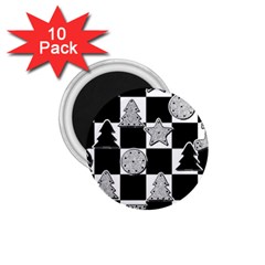 Xmas Checker 1 75  Magnets (10 Pack)  by Nexatart