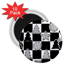 Xmas Checker 2 25  Magnets (10 Pack)  by Nexatart