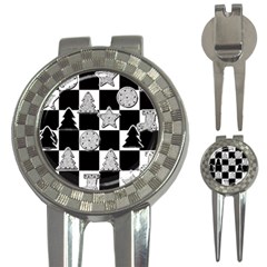 Xmas Checker 3-in-1 Golf Divots by Nexatart