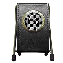 Xmas Checker Pen Holder Desk Clocks