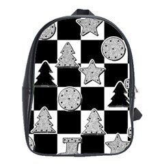 Xmas Checker School Bags(large)  by Nexatart