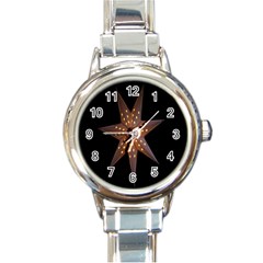 Star Light Decoration Atmosphere Round Italian Charm Watch by Nexatart