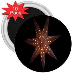 Star Light Decoration Atmosphere 3  Magnets (10 Pack)  by Nexatart