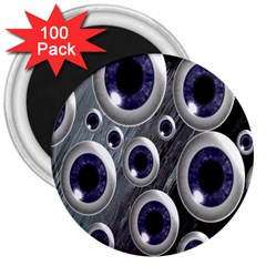 Eyeballs Pattern 3  Magnets (100 Pack)