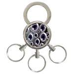 Eyeballs Pattern 3-Ring Key Chains Front