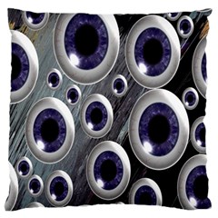 Eyeballs Pattern Large Flano Cushion Case (two Sides) by Nexatart