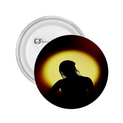 Silhouette Woman Meditation 2.25  Buttons