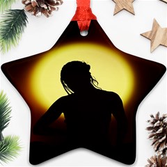 Silhouette Woman Meditation Ornament (Star)