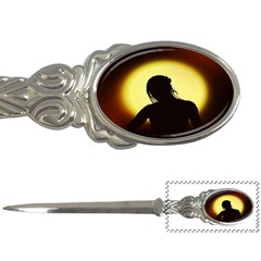 Silhouette Woman Meditation Letter Openers