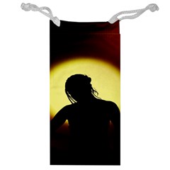 Silhouette Woman Meditation Jewelry Bag