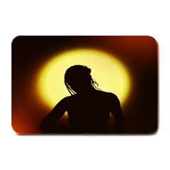 Silhouette Woman Meditation Plate Mats