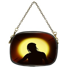 Silhouette Woman Meditation Chain Purses (Two Sides) 