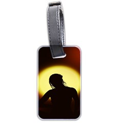 Silhouette Woman Meditation Luggage Tags (Two Sides)