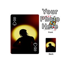 Silhouette Woman Meditation Playing Cards 54 (Mini) 