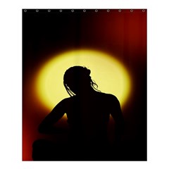 Silhouette Woman Meditation Shower Curtain 60  X 72  (medium)  by Nexatart