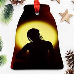 Silhouette Woman Meditation Ornament (Bell)