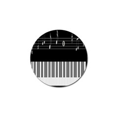 Piano Keyboard With Notes Vector Golf Ball Marker (4 Pack) by Nexatart