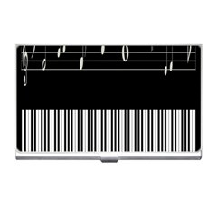 Piano Keyboard With Notes Vector Business Card Holders by Nexatart