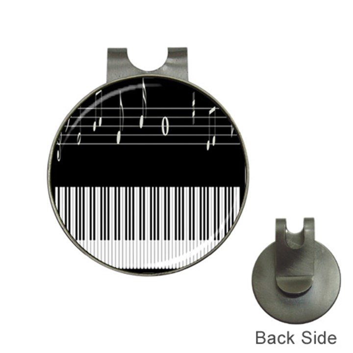 Piano Keyboard With Notes Vector Hat Clips with Golf Markers