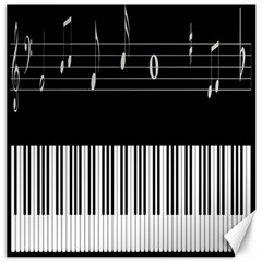 Piano Keyboard With Notes Vector Canvas 12  X 12   by Nexatart