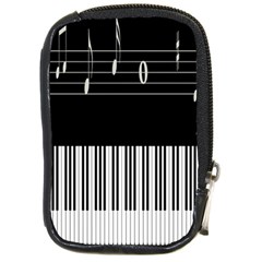 Piano Keyboard With Notes Vector Compact Camera Cases by Nexatart