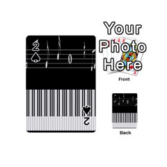 Piano Keyboard With Notes Vector Playing Cards 54 (mini)  by Nexatart