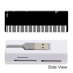 Piano Keyboard With Notes Vector Memory Card Reader (stick)  by Nexatart