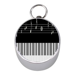 Piano Keyboard With Notes Vector Mini Silver Compasses by Nexatart