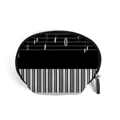 Piano Keyboard With Notes Vector Accessory Pouches (small)  by Nexatart