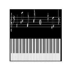 Piano Keyboard With Notes Vector Small Satin Scarf (square) by Nexatart