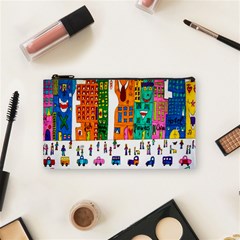 Painted Autos City Skyscrapers Cosmetic Bag (small)  by Nexatart