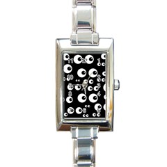 Seamless Eyes Tile Pattern Rectangle Italian Charm Watch by Nexatart