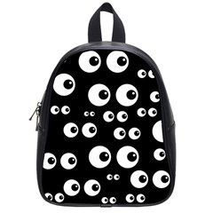 Seamless Eyes Tile Pattern School Bags (small)  by Nexatart