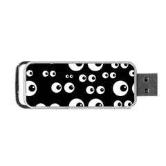 Seamless Eyes Tile Pattern Portable Usb Flash (one Side) by Nexatart