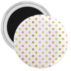 Polka Dots Retro 3  Magnets