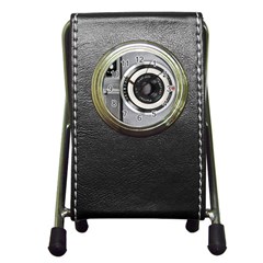 Vintage Camera Pen Holder Desk Clocks by Nexatart