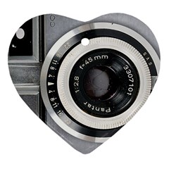 Vintage Camera Heart Ornament (two Sides)