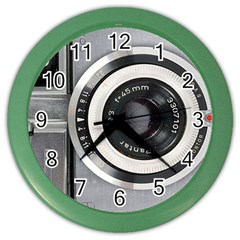 Vintage Camera Color Wall Clocks by Nexatart