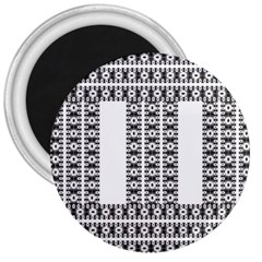 Pattern Background Texture Black 3  Magnets by Nexatart