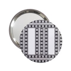 Pattern Background Texture Black 2.25  Handbag Mirrors