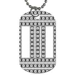 Pattern Background Texture Black Dog Tag (One Side)