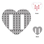 Pattern Background Texture Black Playing Cards (Heart)  Front