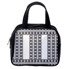 Pattern Background Texture Black Classic Handbags (One Side)