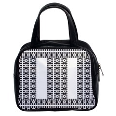 Pattern Background Texture Black Classic Handbags (2 Sides)