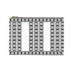 Pattern Background Texture Black Cosmetic Bag (Large) 